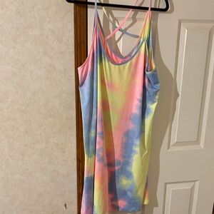 Colorful Tie-Dye Slip Dress 3X NWOT.